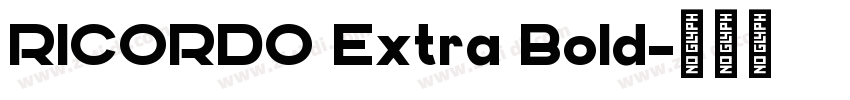 RICORDO Extra Bold字体转换